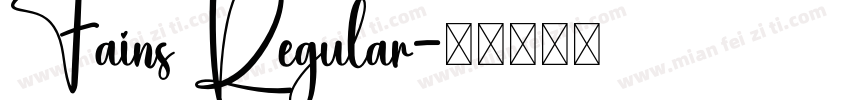 Fains Regular字体转换